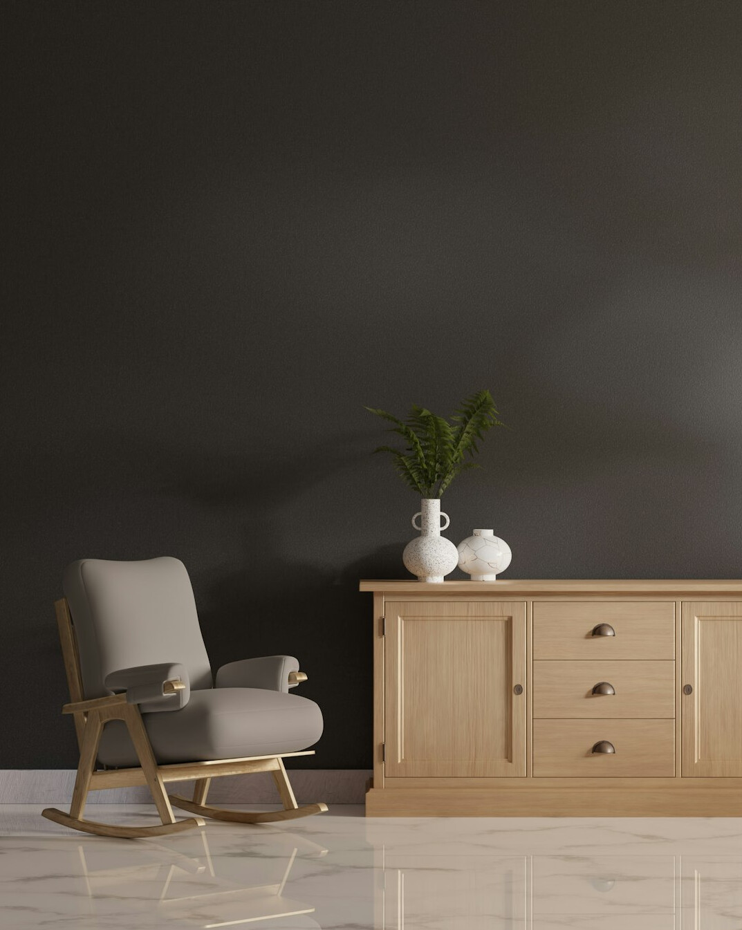 Home interior with restored furniture and natural light